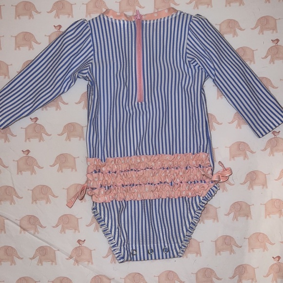 Ruffle Butts long sleeve one piece swimsuit 6-12M - Picture 2 of 2
